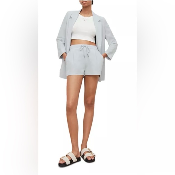 Allsaints Sz 10 Aleida Tri Shorts Light Blue Pull-On 2” Inseam - Picture 4 of 15